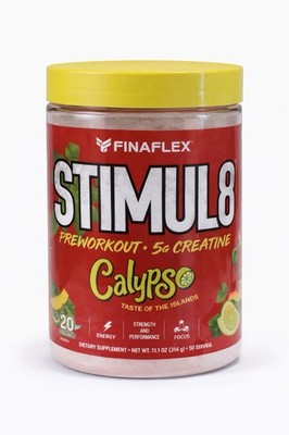 Finaflex Stimul8 Pre Workout Calypso 50 Servings Creatine Powder Energy
