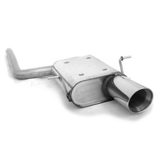 FOX Endschalldämpfer 1x100mm scharf schräg mit Absorber Mini Cooper One R56 1.6l