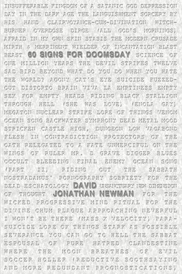 60 Signs for Doomsday by David Jonathan Newman (English) Paperback Book