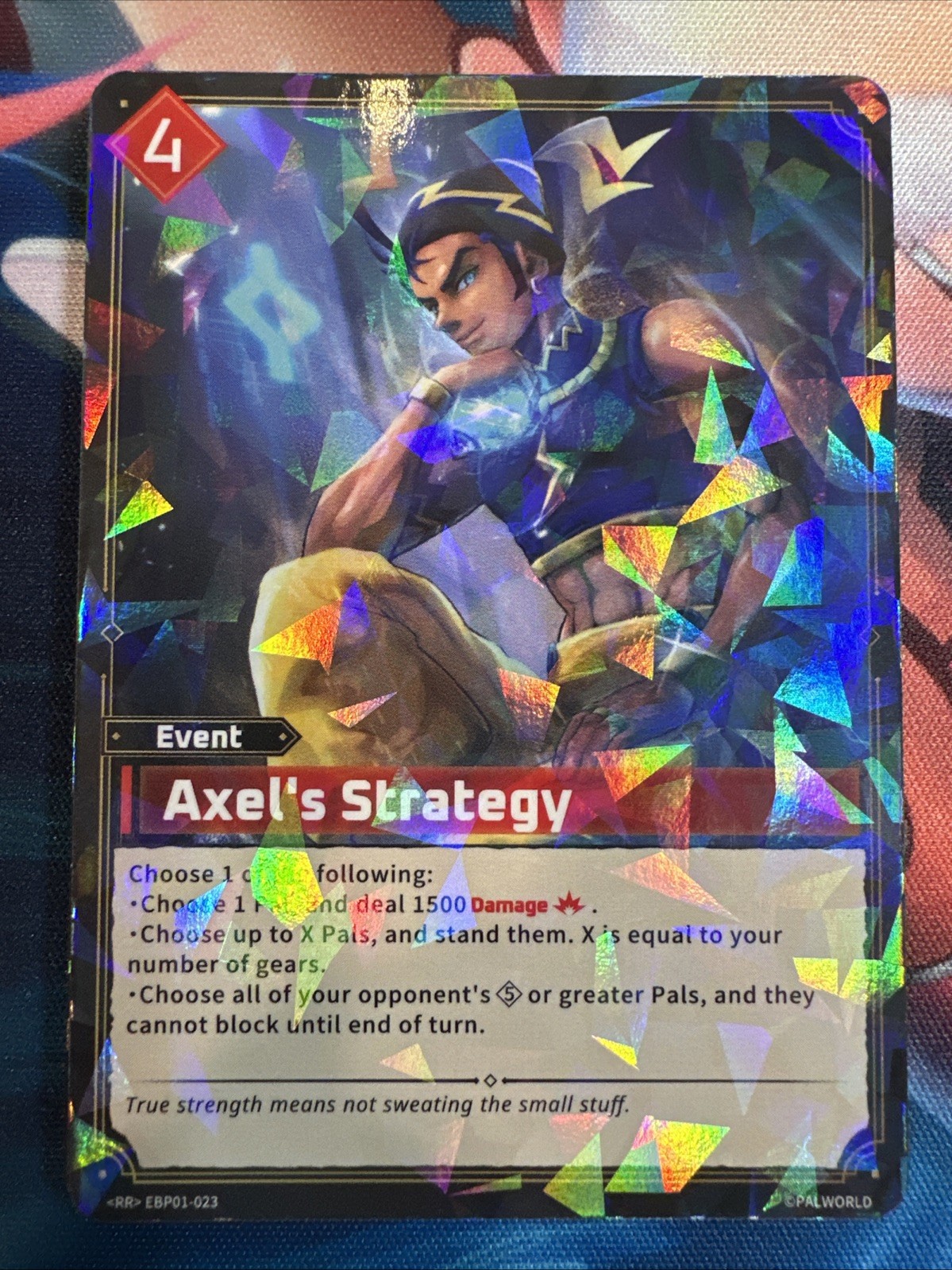 Axels Strategy - RR Dawn of Palpagos Palworld TCG Card 1st edition Cracked Ice