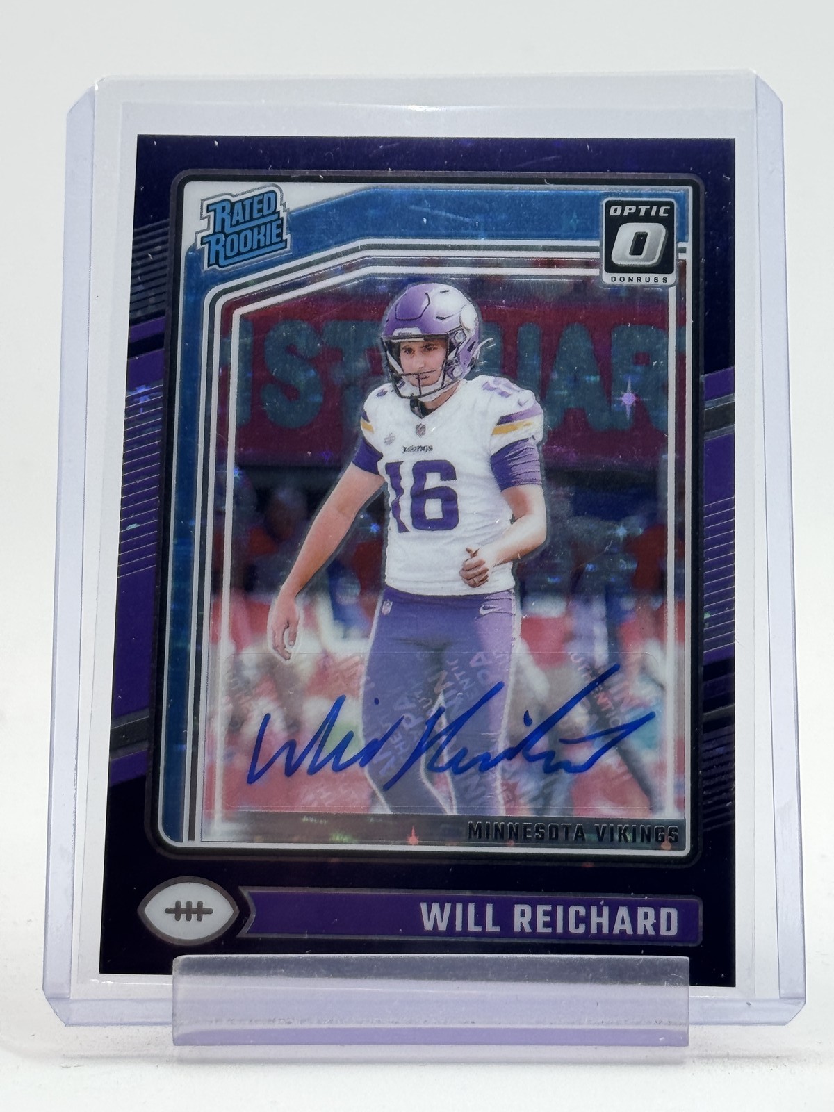 Will Reichard Panini Donruss Optic #297 Autograph-Purple Stars