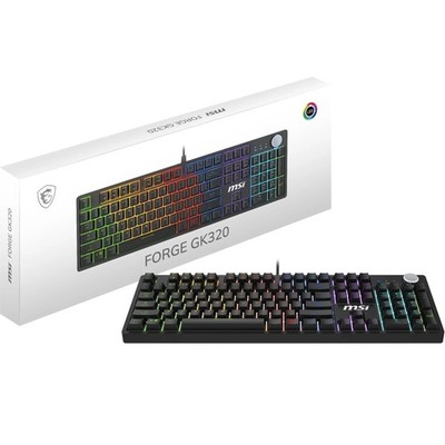 MSI FORGE GK320, QWERTY, UK Layout - RED SWITCHES Mechanische Gaming Tastatur