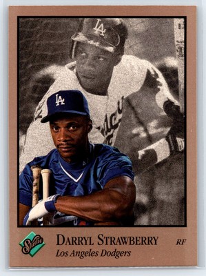 1992 Leaf Studio Darryl Strawberry Los Angeles Dodgers #50