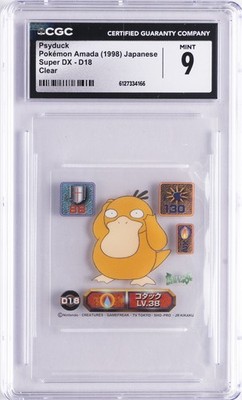 1998 POKEMON AMADA JAPANESE SUPER DX CLEAR #D18 PSYDUCK CGC 9 | eBay