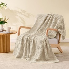 BEDELITE Chunky Cable Knit Throw Blanket for Couch,Super Soft Cozy Woven Room