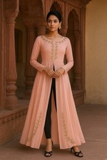 SPECIAL OCCASION Formal Sequence Zari Work Long Evening Gown prom dress
