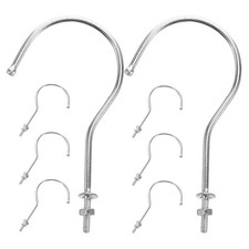 8Pcs Adjustable Iron Mannequin Body Hooks Silver Reusable Clothes Hangers