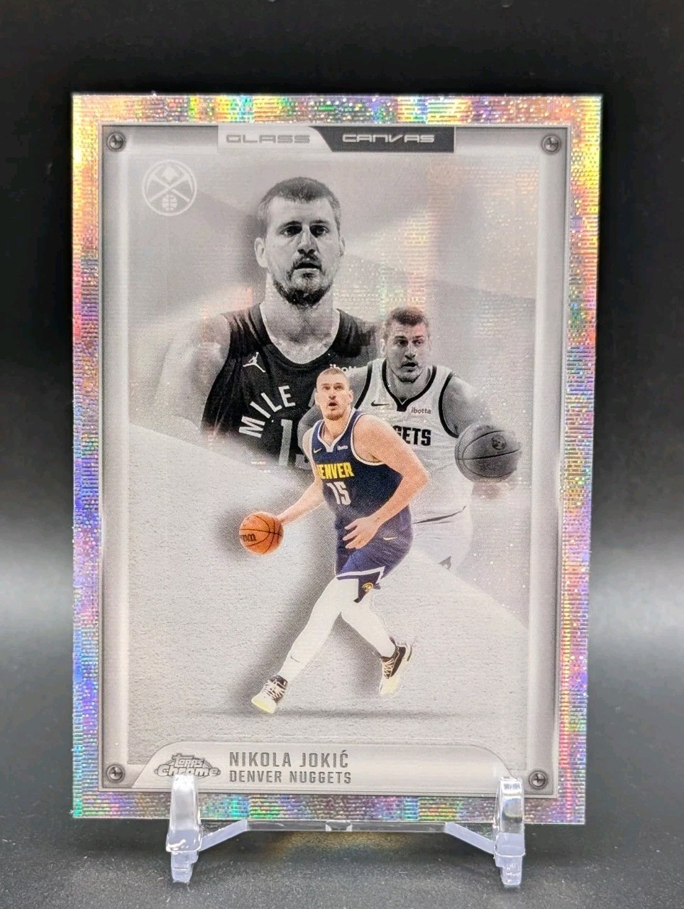 2025-26 Topps Chrome Nikola Jokic Glass Canvas SSP Case Hit Denver Nuggets