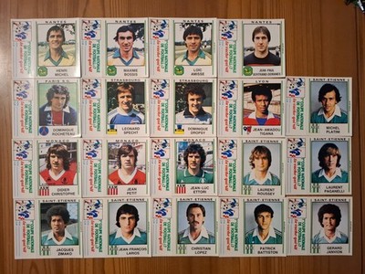 SET 19 AUFKLEBER PANINI VACHE QUI RIT 1981-1982 - PLATIN TIGANA ROCHETEAU ETC...
