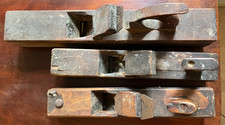 3 Vintage Antique Wooden Wood plane planes woodworking old tools....FREE UK POST