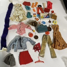50 Vintage Barbie Doll Lot Dresses Shorts Skirt Boots Heels Luggage Pants