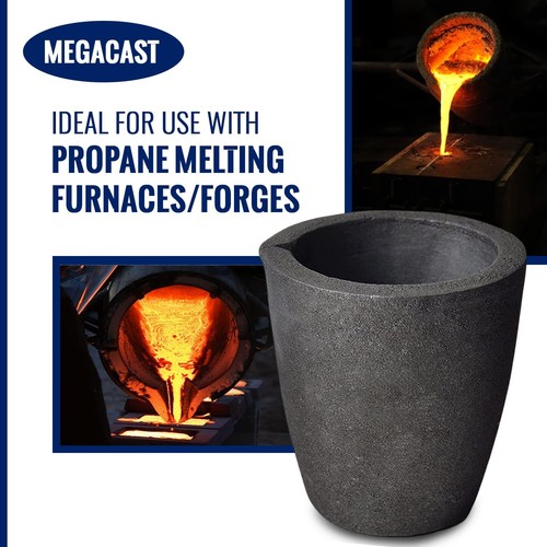 #4 8KG MegaCast, Foundry Clay Graphite Crucibles Black Cup Furnace Torch Melting - Picture 4 of 7