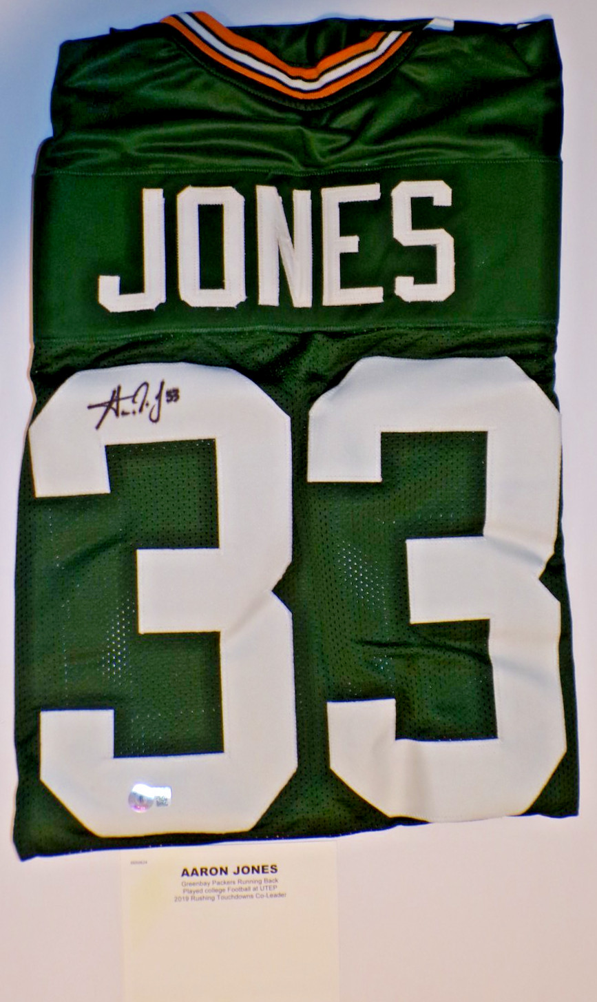 Tristar Autographed Custom Jersey Aaron Jones Green Bay Packers BAS