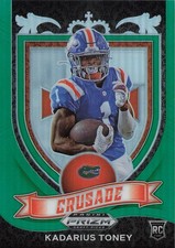 2021 Panini Prizm Draft Picks - Crusade Kadarius Toney #176 Green Prizm (RC)