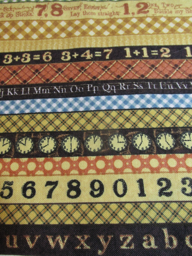 ABC Primer Fabric Graphic 45 Letters Numbers Plaids Half Yard Wilmington Prints - Picture 3 of 6