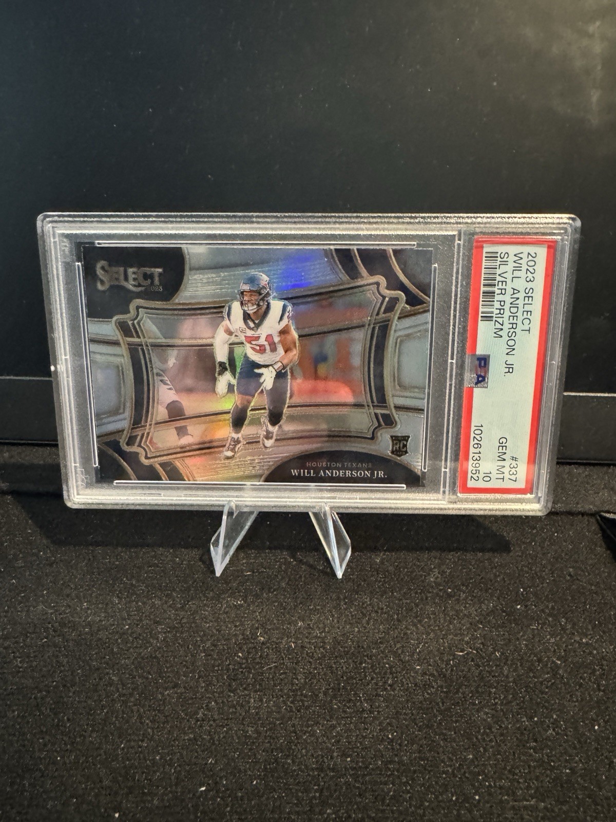 2023 Panini Select Field Level Will Anderson Jr. #337 Silver Prizm (RC) PSA 10