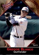 2002 Macon Braves Multi-Ad #4 Gregor Blanco Venezuela VZ Baseball Card