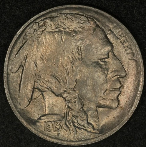 1913 PCGS MS66 BUFFALO NICKEL TYPE 1 LUSTROUS LIGHTLY TONED GEM