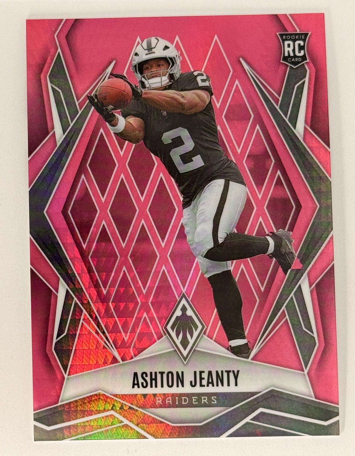 2025 Panini Phoenix #158 Ashton Jeanty Pink Hyper Prizm #/299