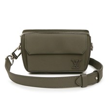 Louis Vuitton Pilot Cartera Usable M83560 Bolso de Hombro Cuero Caqui #BCB794