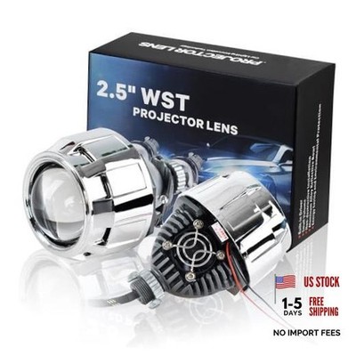 2.5 Inch Bi LED Projector Lens with Hi/Lo Beam,70W Lens with sliver shroud