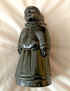 Vintage Inuit Mother & Child Statue Signed Thorn Canada