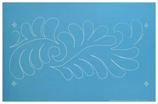Full Line Stencil - Flurry of Feathers - Edge to Edge Stencil, Continuous Lin...