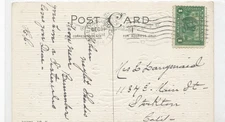 US stamp 397 & San Francisco CA 1915 Machine 1D cancel on Postcard