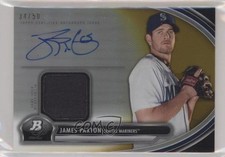 2013 Bowman Platinum Relic Gold Refractor 34/50 James Paxton #AR-JPA Auto vv1