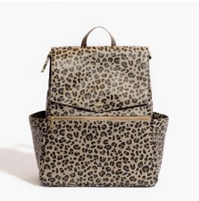 Freshly Picked Leopard Classic Diaper Bag II Large Size Wipeable Vegan Leather