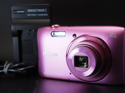 Nikon Coolpix S3600 Pink 20.1MP 8x Zoom Digital Camera From JAPAN