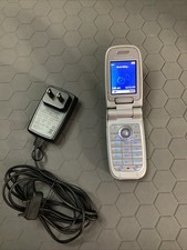 Sony Ericsson Z520a Cingular Blue/Silver Flip Phone Tested Reset No Battery