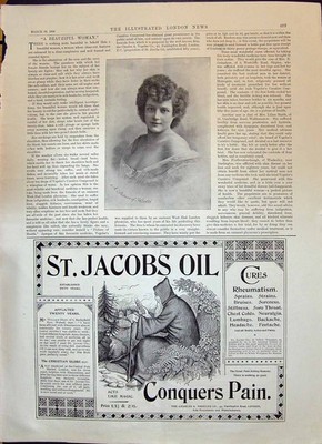 Altes 1896 schönes Frau Jacob Öl Kassala Soudan Eno'S Obstsalz viktorianisch