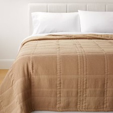 King Waffle Matelasse Quilt Camel - Threshold designed with Studio McGee