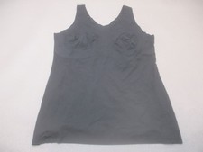 Bali Size 2XL Womens Black Unlined Wireless Stretch Opaque Shaping Tank Top 9T