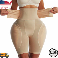 Women Padded Shapewear Shorts High Waist Butt Lift Body Shaper Briefs