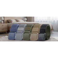 Nylon Military Tactical Web Belt 5 Pack Webbing Canvas Outdoor Plastic Buckle