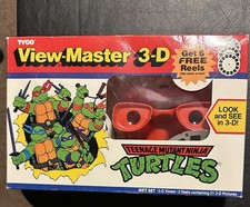 NEW 1990 TYCO VIEW MASTER 3-D TEENAGE MUTANT NINJA TURTLES GIFT SET BOX TNMT