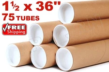 1.5 x 36" Kraft Tubes Poster Document Graphics Mailing Shipping Packing Tube 75p