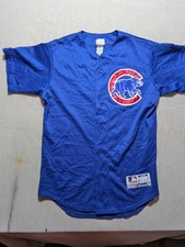 Chicago Cubs 90s/Y2K Vintage Majestic MLB Baseball Mesh Jersey Men's Size Small