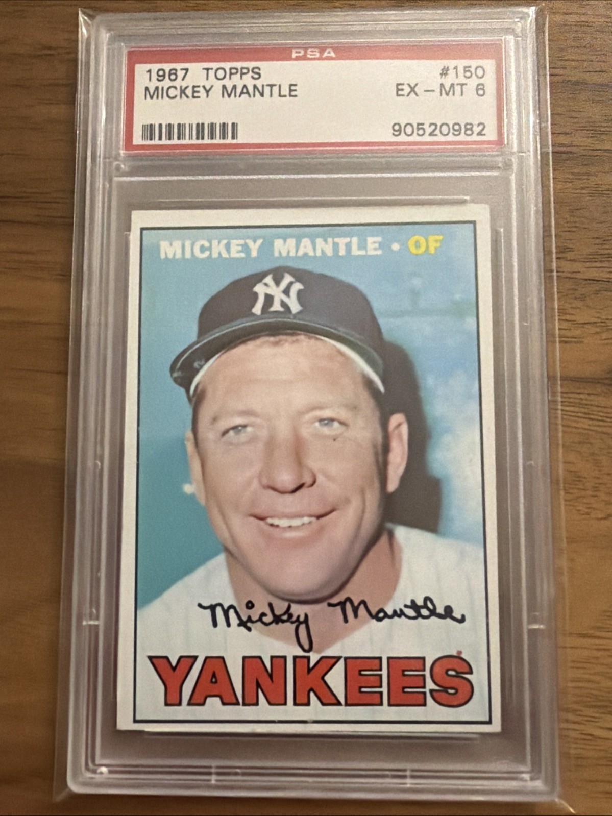 1967 Topps Baseball #150 Mickey Mantle PSA 6
