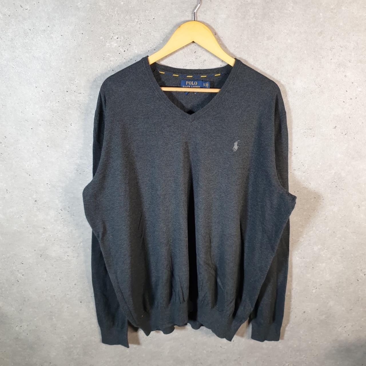 Polo Ralph Lauren Vintage Felpa Uomo XL Alta Grigio Pima Cotone Pullover Pony