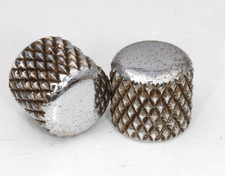 Aged Tele&reg; Metal Domed Heavy Knurrl Knob Chrome for US-1/4"Solidshaft CTS Pots