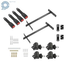 61in 4 Retractable Golf Cart Seat Belts and Bracket Kit for EZGO Yamaha Club Car