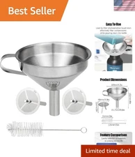 Resin Funnel Resin Filter Funnel with Strainer for 3D Printer Stainless Steel