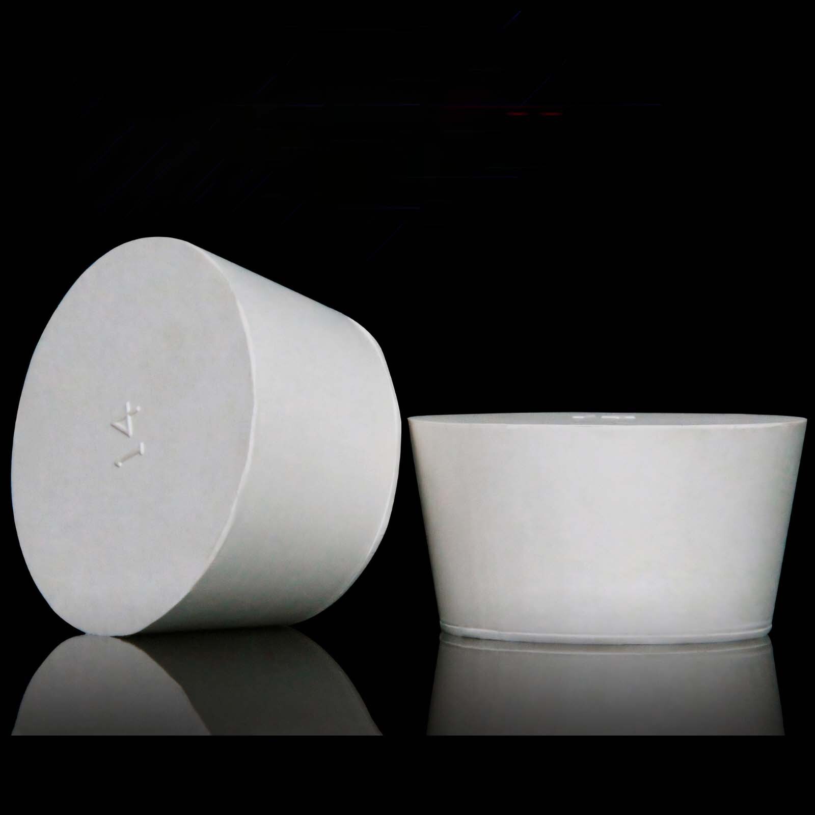 White Rubber Bung Stopper Tapered Plugs Laboratory Solid Stoppers