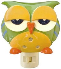 Sleepy Owl Nightlight Wall Lamp Kids Room Decor Night Light