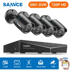 SANNCE 1080N 5IN1 DVR 720P CCTV Home Surveillance Security Camera System Night