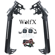 For 2019-2024 Jeep Gladiator JT A-Pillar Light Mount Bracket Off-Road Pair LED