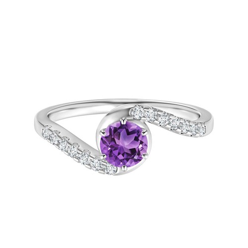 CaratYogi Choisissez Votre Couleur Gemstone Bague De Promesse En Argent
